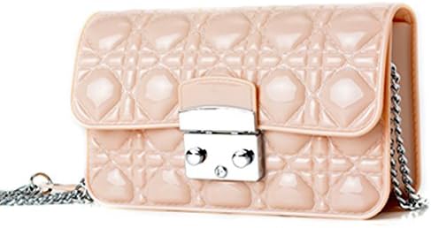 New Fashion Handbags Women Hand Clutch Purse Candy Colors Rhombus Women's wallet Jelly Shoulder Bag (orange)