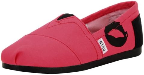 TO-LLN Womens Slip On Breathable Casual Canvas Summer Loafer Flats Candy Red 38EU