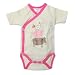 Zutano Baby-Girls Newborn Farm Animals Organic Short Sleeve Body Wrap, Oats, Newborn