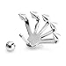 JewelrieShop 2pcs Stainless Steel Bundle Cuffs Spike Round Ball Peek-a-Boo Earring Jackets, Screw Back, 18 Gauge (01. Spike Round Ball: Steel)