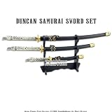 4 Pcs Highlander 3 Duncan Samurai Katana Sword Set BK