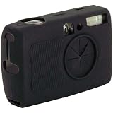 Delkin Snug-It, Silicone Digital Camera Skin for the Canon SD750 & Ixus 75, Black, with Neck & Wrist Straps