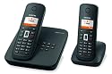 Siemens Gigaset C385 DECT 2 Handsets Cordless Phone (L36852-H2026-R403) Black