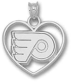 Sterling Silver Philadelphia Flyers P Heart Pendant