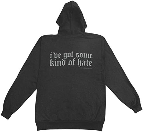 Blood For Blood Men's Zippered Hooded Sweatshirt Black