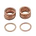 X AUTOHAUX Copper Crush Washers Flat Car Sealing Gaskets Rings 14 x 18mm Dia 20pcs