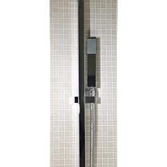 Massage Shower Handbrause f�r Duschen / Duschwand / Duschpaneel kompatibel mit Duschkopf - Duscharmatur / Armaturen, mit flexiblem Metallgliederschlauch / Brauseschlauch und Halterung, Chrom Design, in Dusche und Badewannen einsetzbar