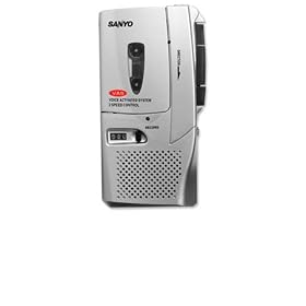 Sanyo TRC650 Compact Analogue Dictation Machine Tape-counter Twin-Speed Pause-control Micro-cassette Ref TRC650/TRC655