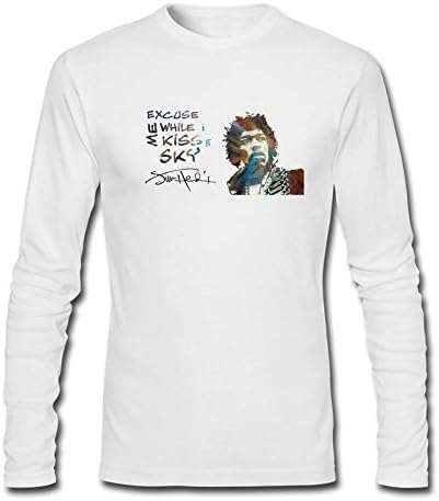RZF Men's Liquid Blue Men Long Sleeve T-shirt Size M White