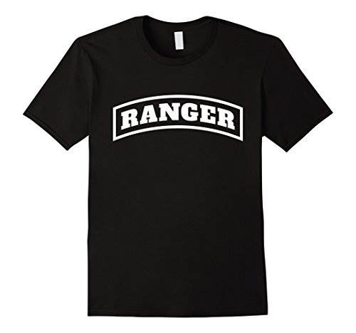 Men's Army Ranger Badge Subdued Veteran T-Shirt Large Black