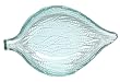 Clear Spanish Recycled Glass Cocoa Pod Small Dish 10 1/2" x 6 1/2" Set / 2