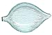 Clear Spanish Recycled Glass Cocoa Pod Small Dish 10 1/2 x 6 1/2 Set / 2