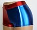 Dilly Duds HIGH Waist Metallic Red and Blue Booty Shorts