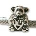 Authentic Biagi Sterling Silver Bead I Love You Teddy Bear fit Pandora