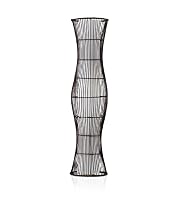Rattan Ribbed Wave Floor Lamp