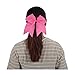 CN Girls Cheerleader Bow with Ponytail Holder for Cheerleading (Pink)