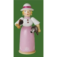 FRANZ KARL Neuheit 2006 Rauchfrau Friseuse 21 cm, R�chermann, R�ucherfigur, Tischdekoration, Tischdeko, Dekoration, Tisch, Ostern, Fr�hling, Fr�hjahr, Sommer, Dekoration, Deko, Geschenk Muttertag, Valentinstag, Geburtstag, Hochzeit, original Erzgebirge, echt erzgebirgische Volkskunst, Holzkunst und Handarbeit