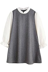 Polyester/Wool Shift Striped Print Mini Dress 