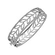 14K White Gold Diamond Bangle Bracelet - 5.12 Ct.