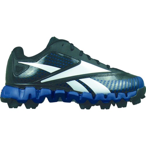Reebok Jr. Zig Cooperstown Molded Baseball Cleat, Black/Royal Blue, 13 1/2