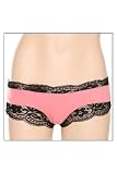 Pink With Black Lace Hot Pants