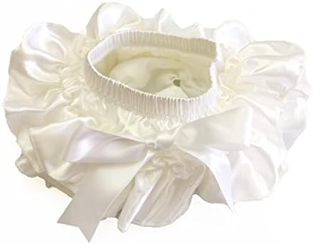 Cutie Baby Satin baby Ruffle bloomers Tutu Diaper Covers in 10 Colors! (a. New Born, White)
