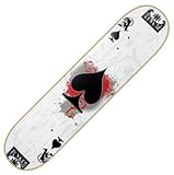 Yocaher Punked - Ace of Spades Skateboard Deck - 7.5 in. x 31.0 in. - White