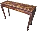 Chinese Furniture - Asian Decor - 44" Red Lacquer Claw Foot Console Sofa Table (Red Matte)