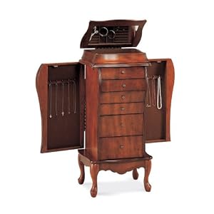 Jewelry Armoire in Hardwood Finish by Home and Living