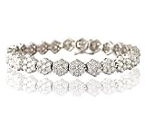 12.5CTW Diamond Cluster Bracelet in 14K White Gold