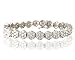 12.5CTW Diamond Cluster Bracelet in 14K White Gold