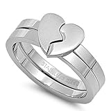 Stainless Steel Puzzles Ring - Hearth