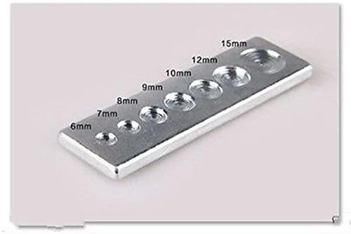 Drmus Leather Craft tool Snap Rivet Setter Set Base Leathercraft Tools 7 Different Sizes Hole