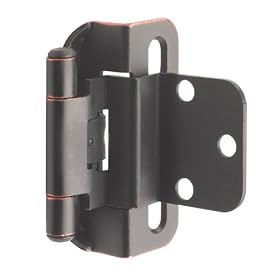 Amerock BP7565-ORB Self-Closing Partial Wrap 3 8-Inch Inset Hinge, Oil Rubbed Bronze by Amerock