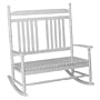 Jack Post KN-42W Knollwood Rockers Classic Wood Double Porch Rocker, Gloss White Finish