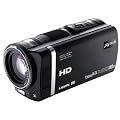 JAY-tech VideoShot Full HD 110z Camcorder (10 MP 1/2.5" CMOS Sensor, max. 16MP intepoliert, 8,89 cm (3,5 Zoll) Touch LTPS LCD 16:9 Display, 10-fach optischer Zoom, 100-fach digitaler Zoom) schwarz