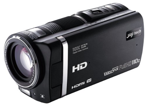 JayTech JAY-tech VideoShot Full HD 110z Camcorder (10 MP 1/2.5" CMOS Sensor, max. 16MP intepoliert, 8,89 cm (3,5 Zoll) Touch LTPS LCD 16:9 Display ...