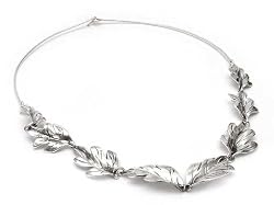 Silver choker, 'Oak Leaf'