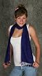 Embroidered Rayon Scarf - Deep Purple, 10" X 66"