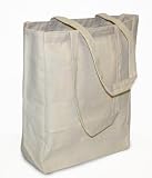 Heavy Cotton Canvas Gussetted Grocery Bag/Tote