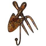 Metal Garden Tools Wall Hanger Hook Brown Rusty