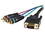 StarTech.com 3-Feet HD15 to Component RCA Breakout Cable Adapter – M/M (HD15CPNTMM3)