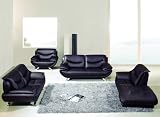 New 3pc Contemporary Modern Leather Sofa Set #AM-088-E-BLACK New 3pc Contemporary Modern Leather Sofa Set #AM-088-E-BLACK