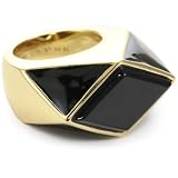 Trina Turk Niagara Black And Gold-Plated Ring,