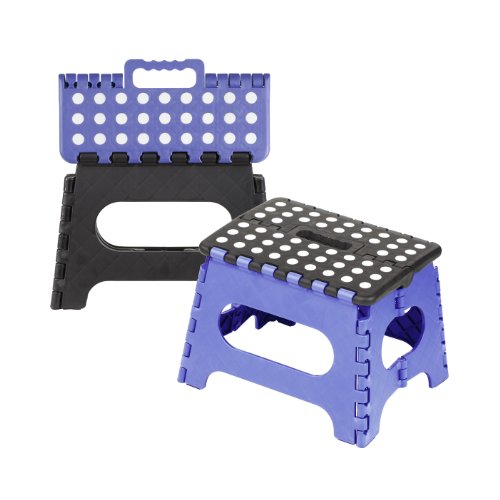 Kennedy Home Collection 3575 Fold Away Step Stool, Purple and Black, 9-Inch