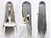 Cosplayland C775 - 110cm First-Class heat-resistant extra-long FF Sephiroth Yazoo Grey Wig