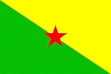 French Guiana Flag Clear Acrylic Fridge Magnet 275 Inches X 2 Inches