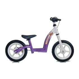 bike*star 25.4cm (10 Inch) Kids Learner Balance Beginner Run Bike "Ponylino" - Colour White & Lavender Lilac