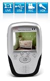 Mini Funk Monitor / Funkmonitor / Monitor für Überwachungskamera / Mini-Überwachungsmonitor / Babyphone / Handmonitor / TFT Bildschirm / Frequenz 2400 MHz / 2,4 GHz / bis zu 8GB SD-Speicherkarte / 4 Kanäle / TV-Ausgang, Marke Incutex