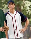Champion T1394 Contrasting Raglan Sleeve Baseball Jersey